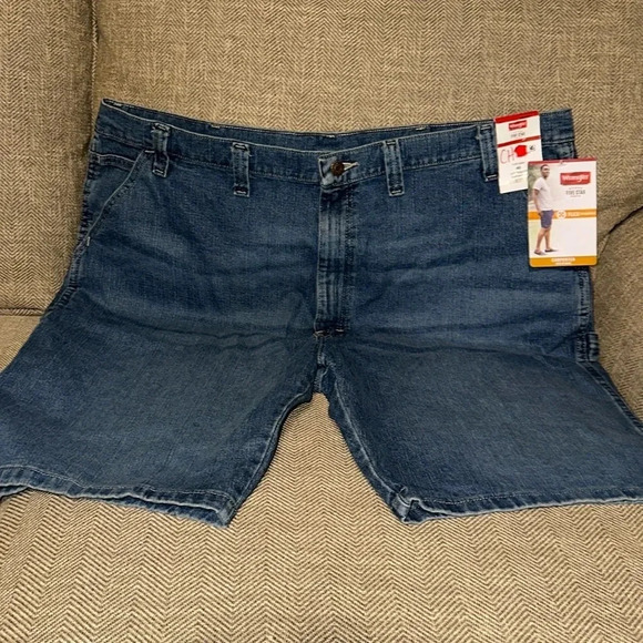 NWT wrangler five star denim men shorts 10” inseam size 46 carpenter flex - Picture 3 of 6